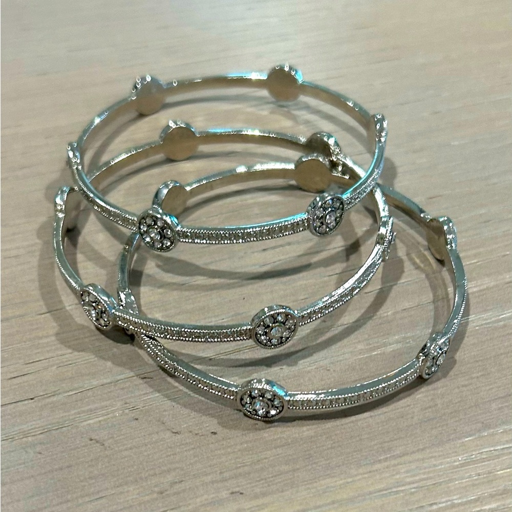 Faux diamond bangles